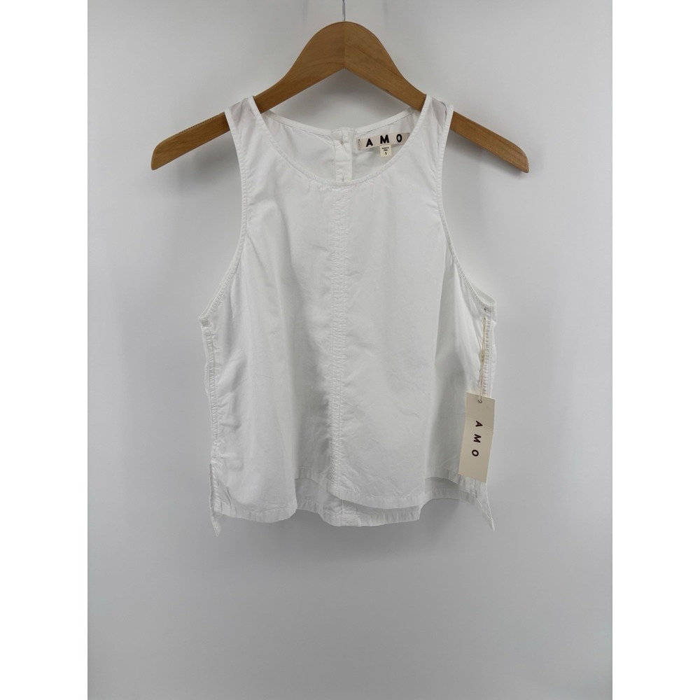 NWT AMO‎ Anne Tank Sz S Mother Of Pearl Button Top MSRP $158